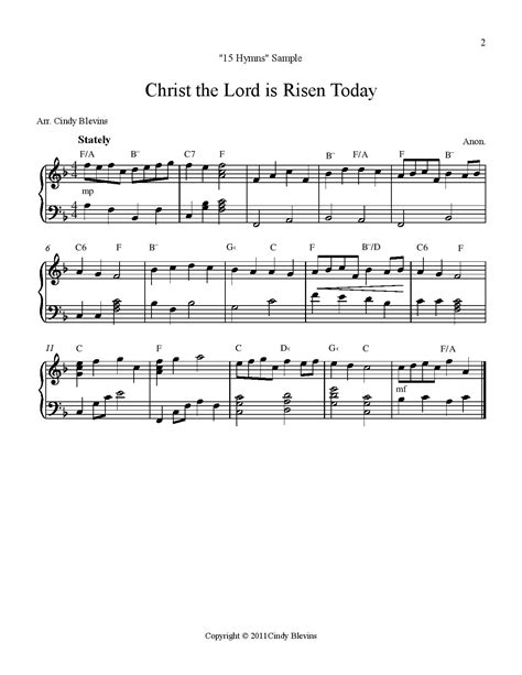 15 Hymns, For Lever Or Pedal Harp